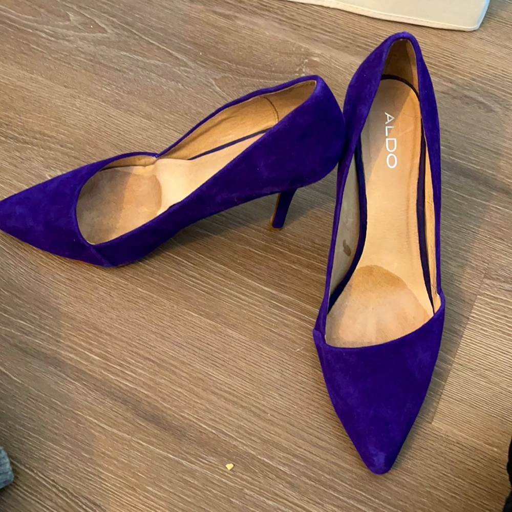 Aldo Purple Suede Heels